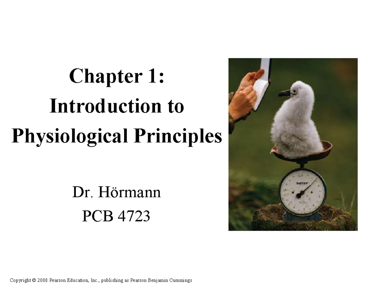 Chapter 1 - Chapter 1: Introduction to Physiological Principles Dr ...