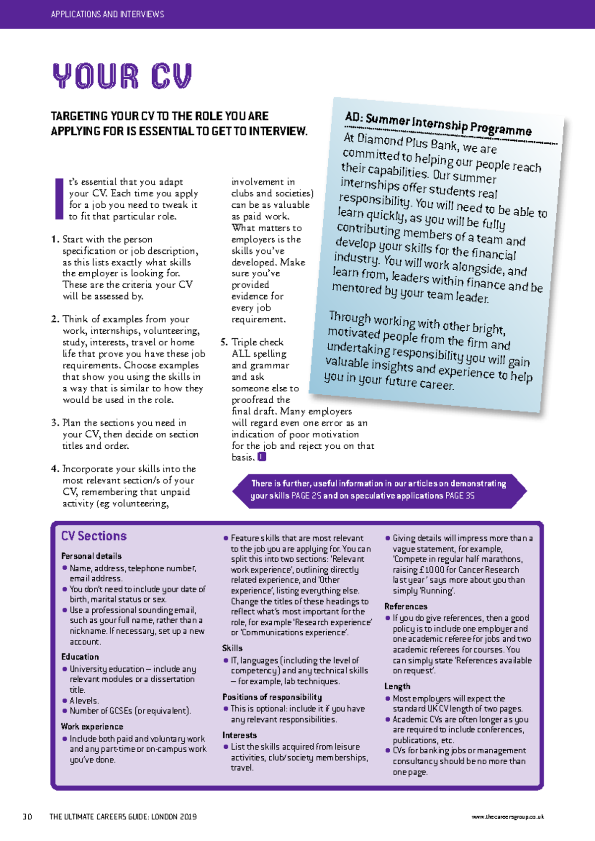 UCL CV Guide - WARWICK AND YOUR CAREER 30 THE ULTIMATE CAREERS GUIDE ...