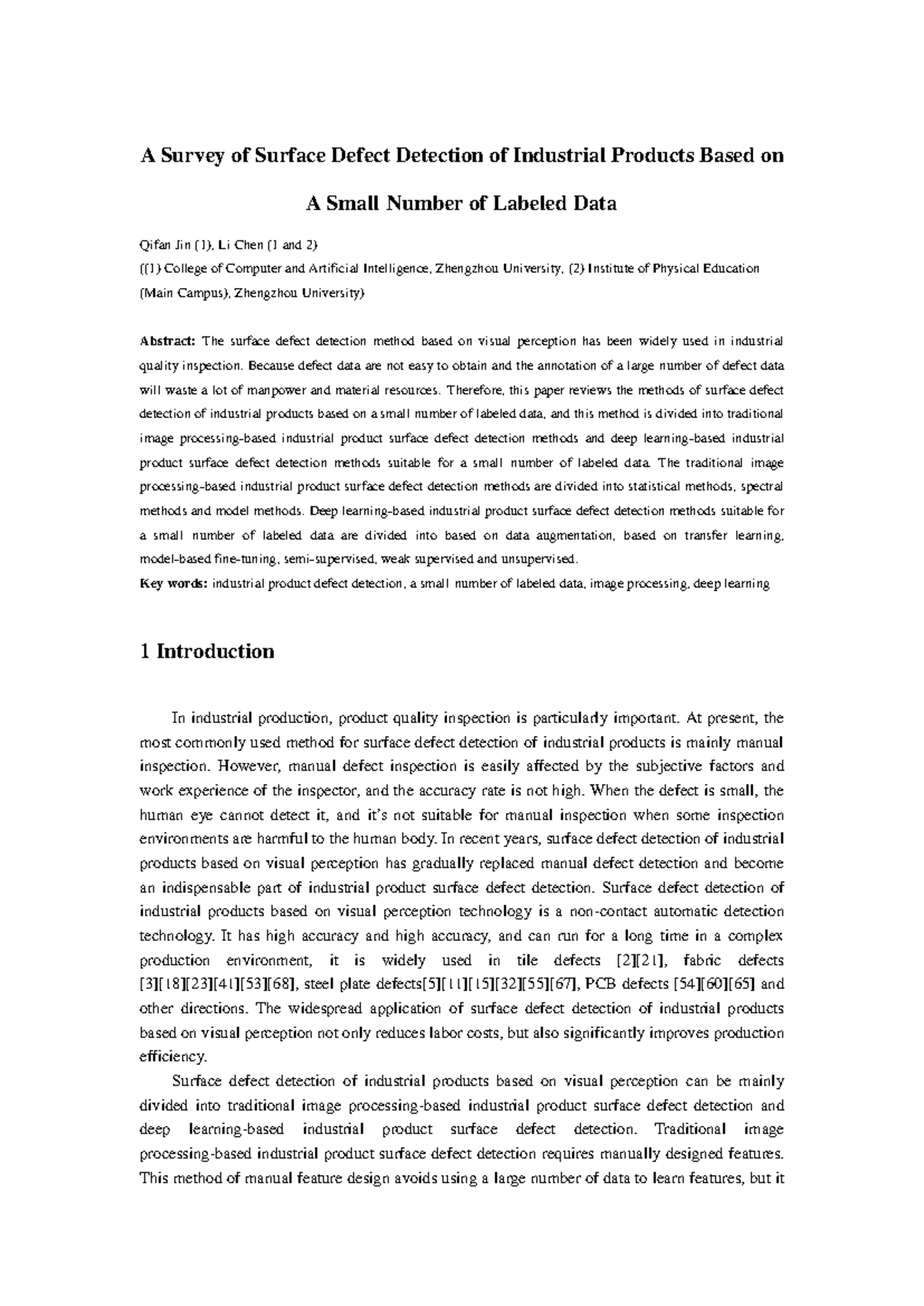 A Survey on Surface Defect Detection Methods for Industrial Products ...