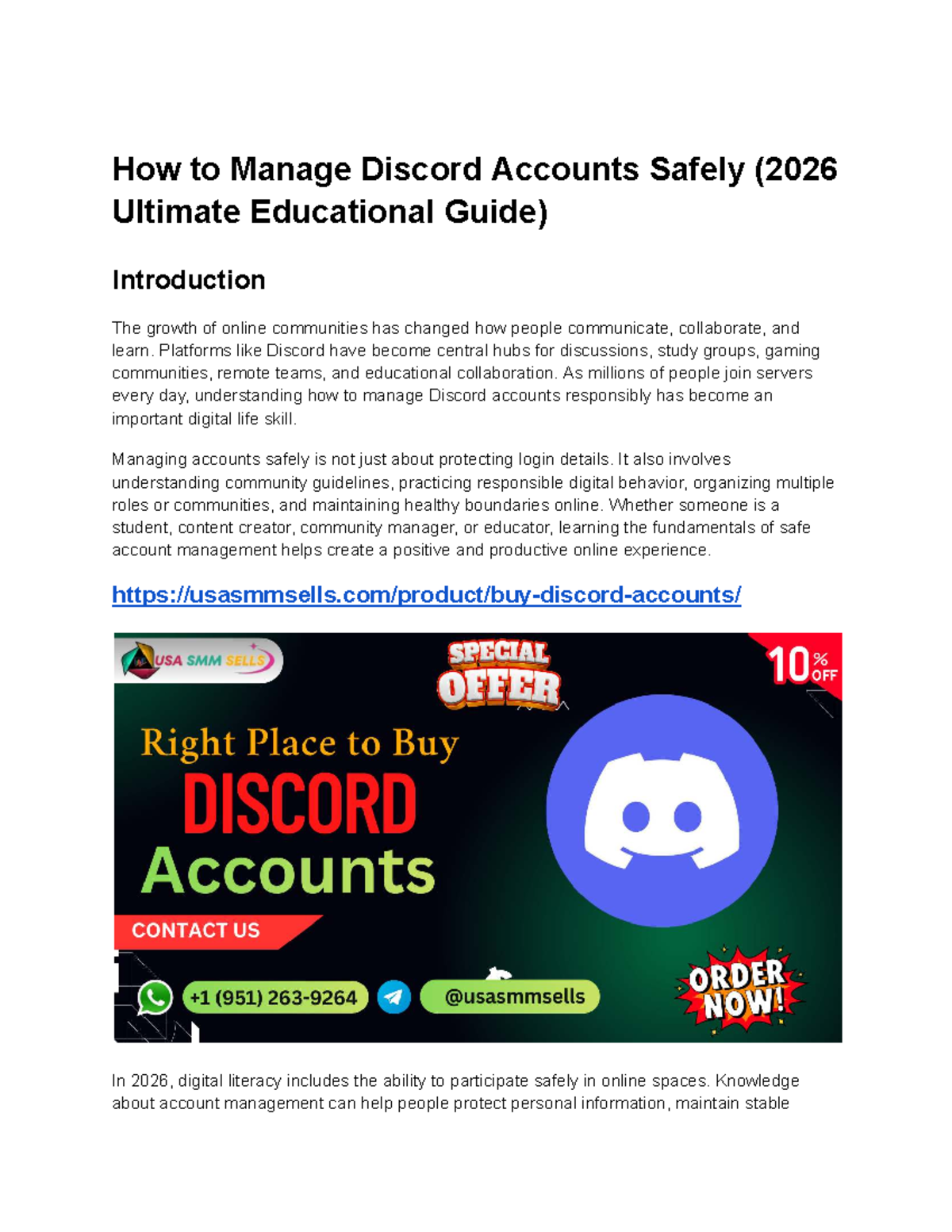 Discord Account Management: A 2026 Guide to Safe Practices - Studocu