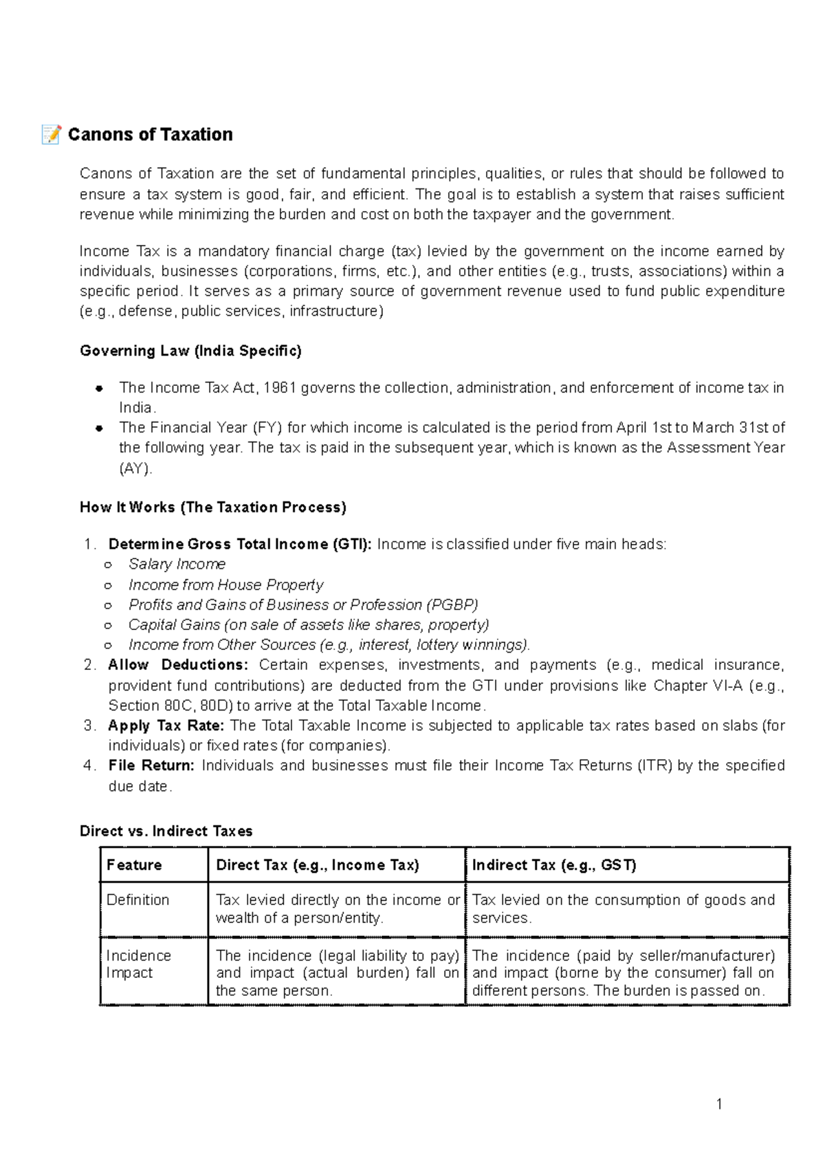 TPM 1 Canons of Taxation and Tax Fundamentals Studocu