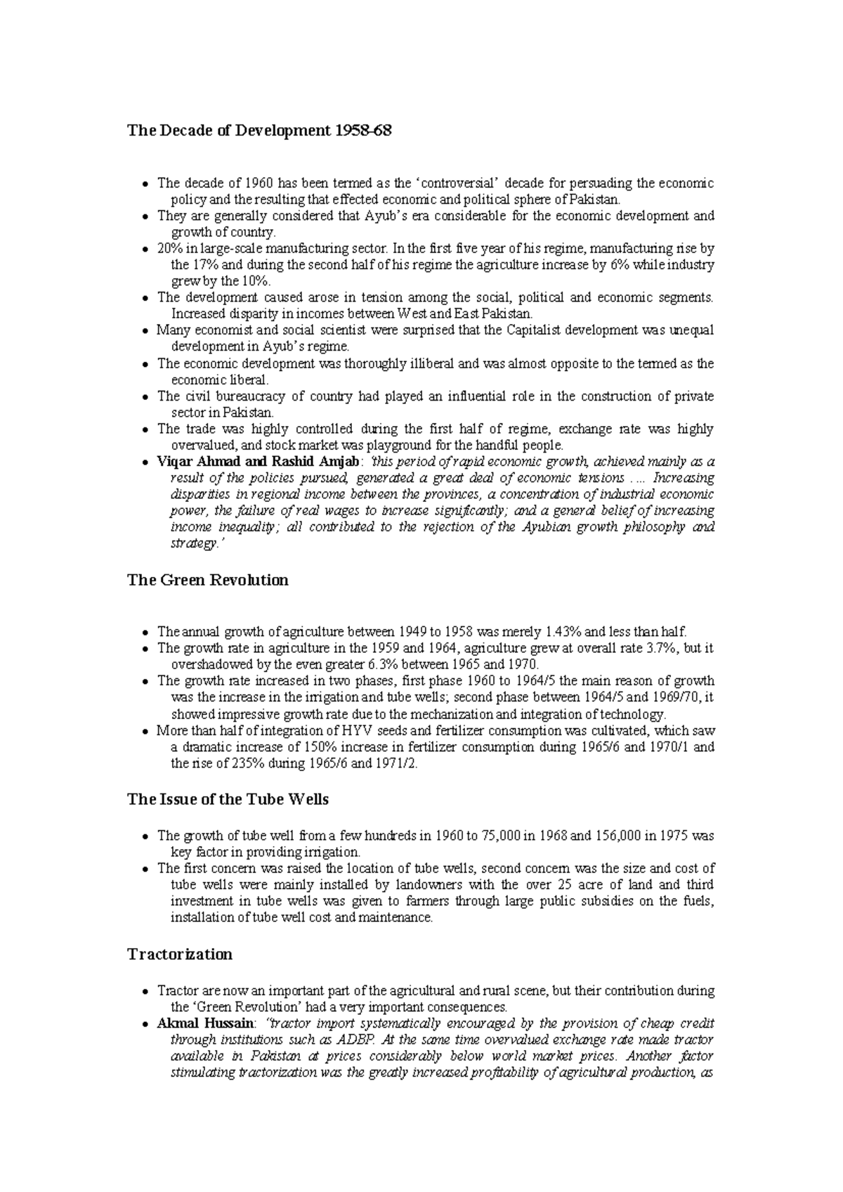 Economy Second Decade - nsmbjh - The Decade of Development 1958- The ...