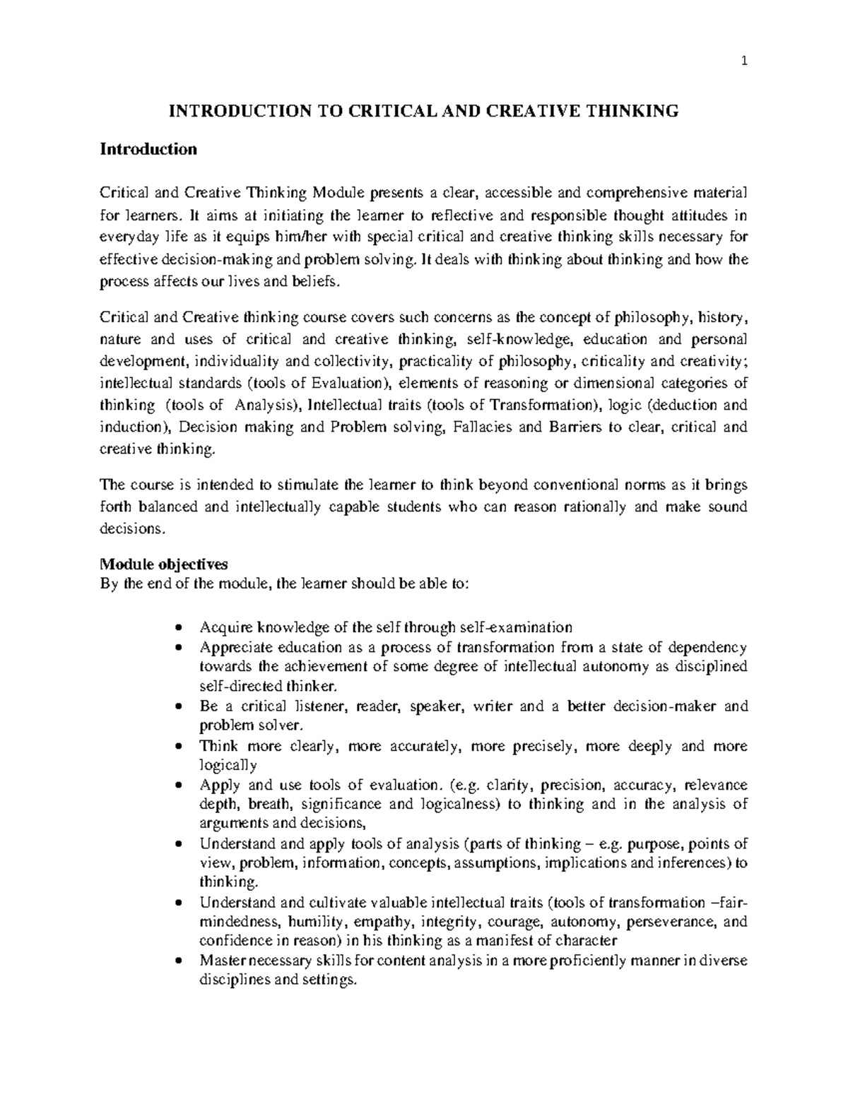 Critical Thinking and Logic: Comprehensive Study Notes PHIL-101 - Studocu
