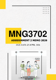 MNG3702 - Unisa - Strategic Implementation and Control IIIB - Studocu