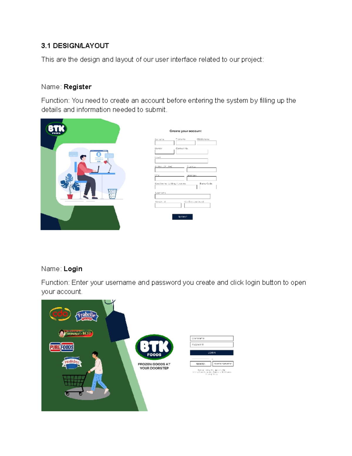 3.1 User Interface Design Layout for Dnxxnjc Project - Studocu