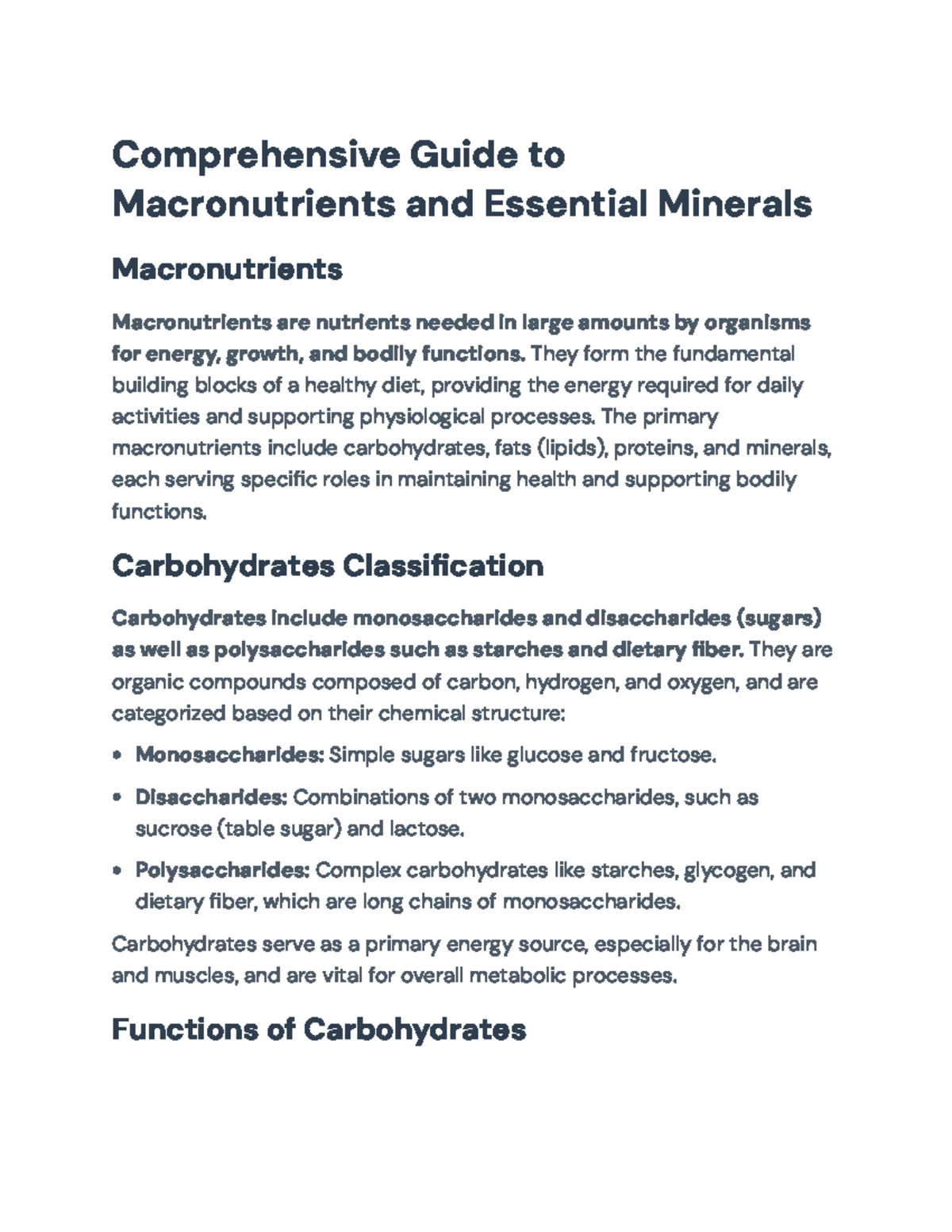 Picture of Comprehensive Guide to Macronutrients & Essential Minerals (NUTR 101 ...