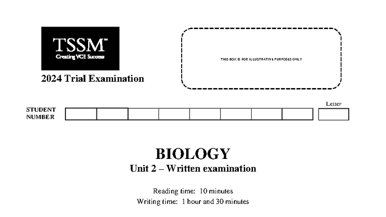 Biology 2024 Unit 2 Trial Exam Questions and Answers - Studocu
