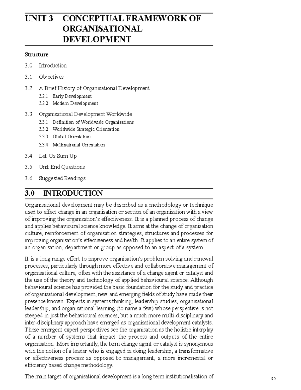 Unit 3 - MPCE-033: Conceptual Framework of Organisational Development ...