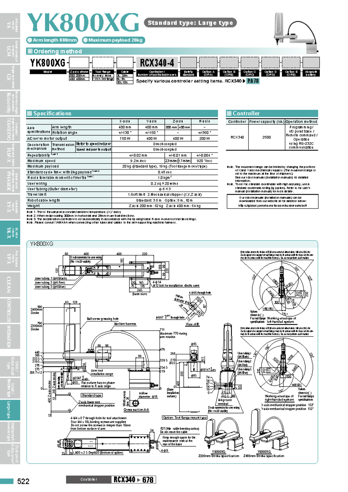 YK800XG Robot Specifications and Controller Information - Studocu
