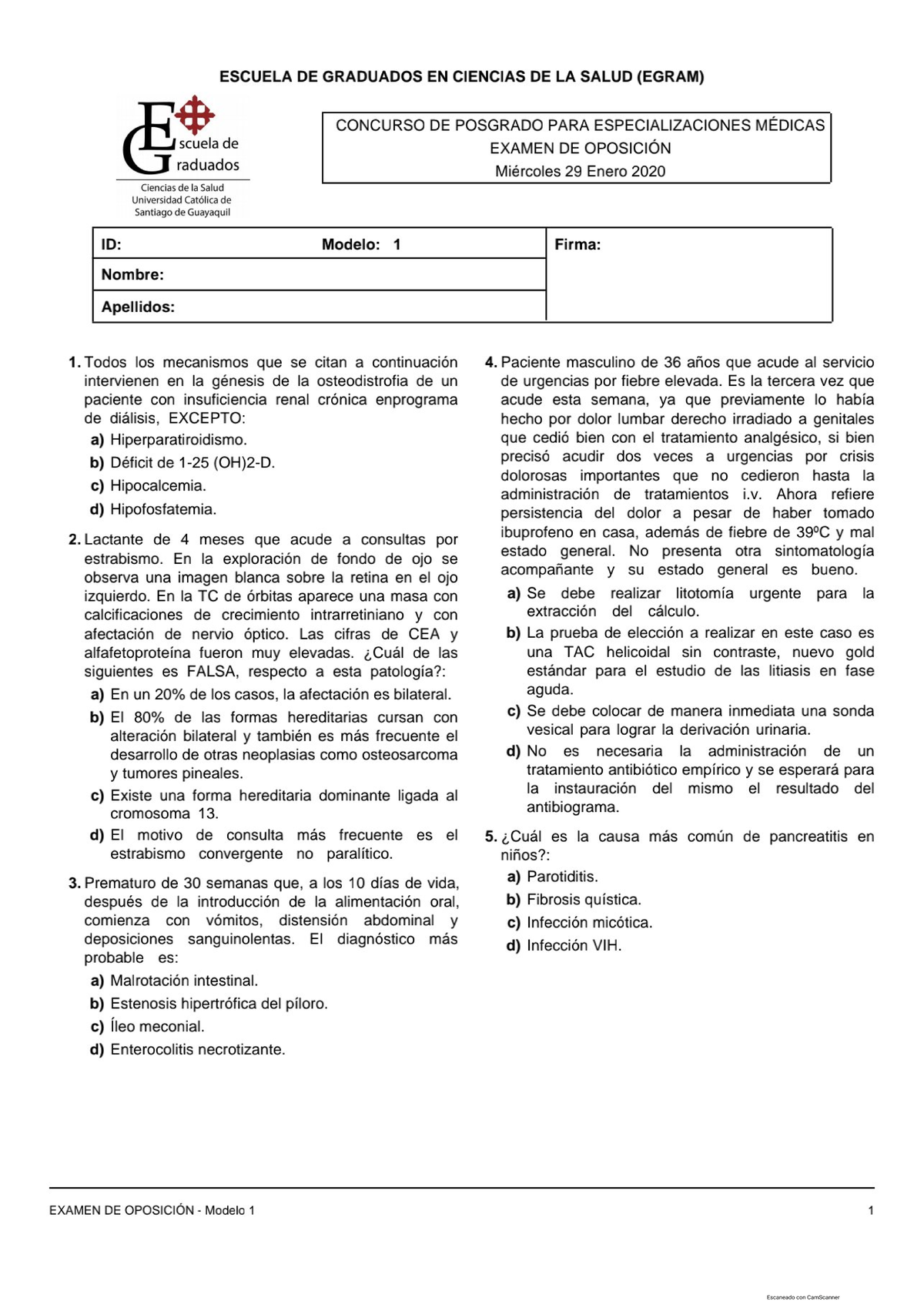 Examen de Oposición 1: Guía y Preguntas Clave - Document Preview