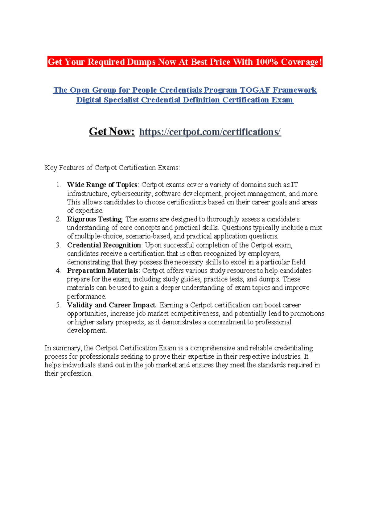 The Open Group for People Credentials Program Togaf Framework Digital ...