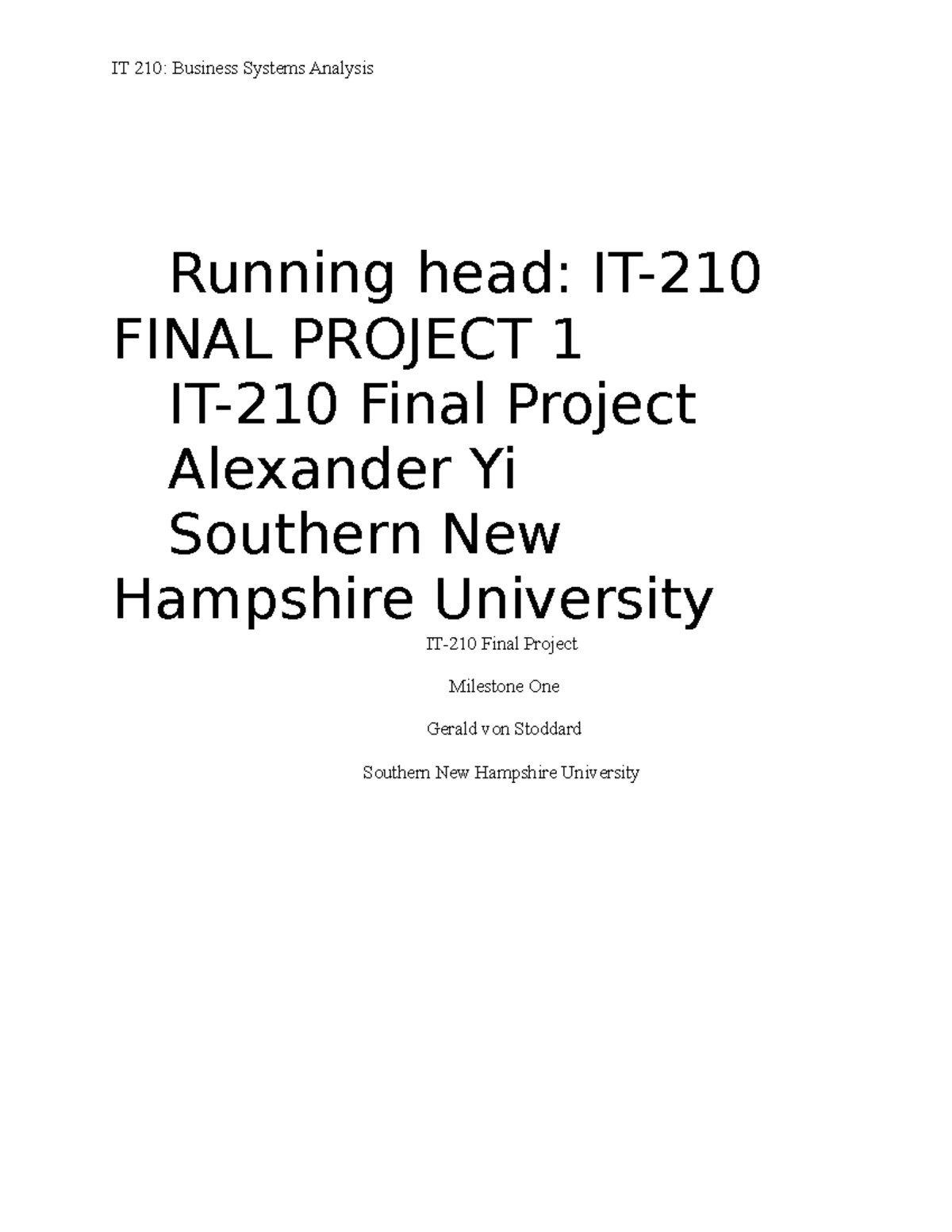 IT-210 Final Project Milestone One: Technology Solutions for HRF - Studocu