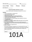 CHEM 101 - UNC Chapel Hill - General Descriptive Chemistry I - Studocu