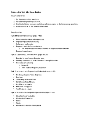 Engineering - Grade: 11 - Queensland Certificate of Education - Studocu