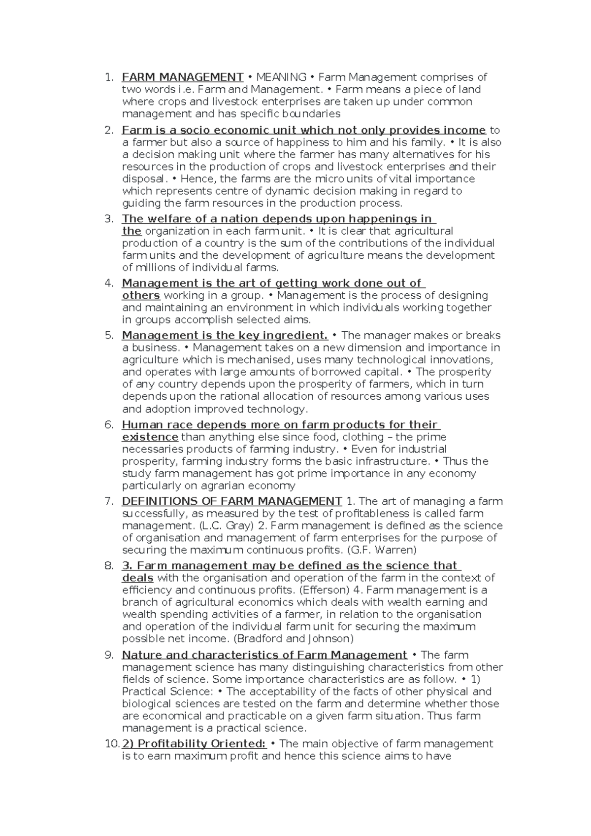 AFM - Lecture Notes on Farm Management Principles and Practices - Studocu