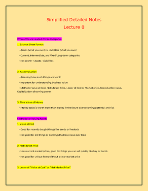 Lecture 5 Simple Detailed Notes - Simple Detailed Notes: 1. Purpose and ...