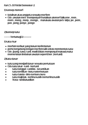 Part 2 STPM BM Semester 2 - Part 2 : STPM BM Semester 2 MORFEM TERIKAT ...
