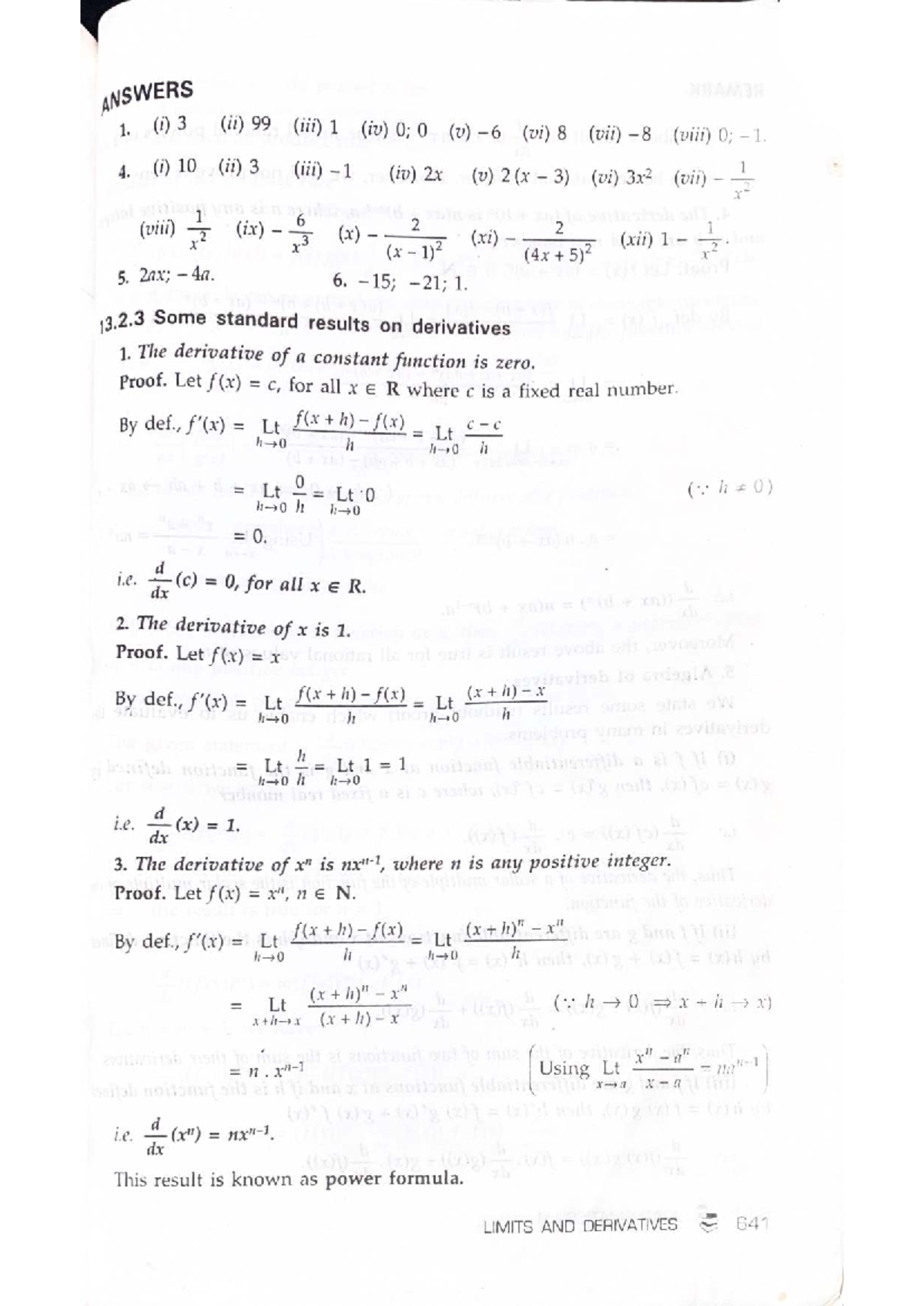 Mathematics XI: Limits and Derivatives - Lecture Notes (2021-11-19 ...