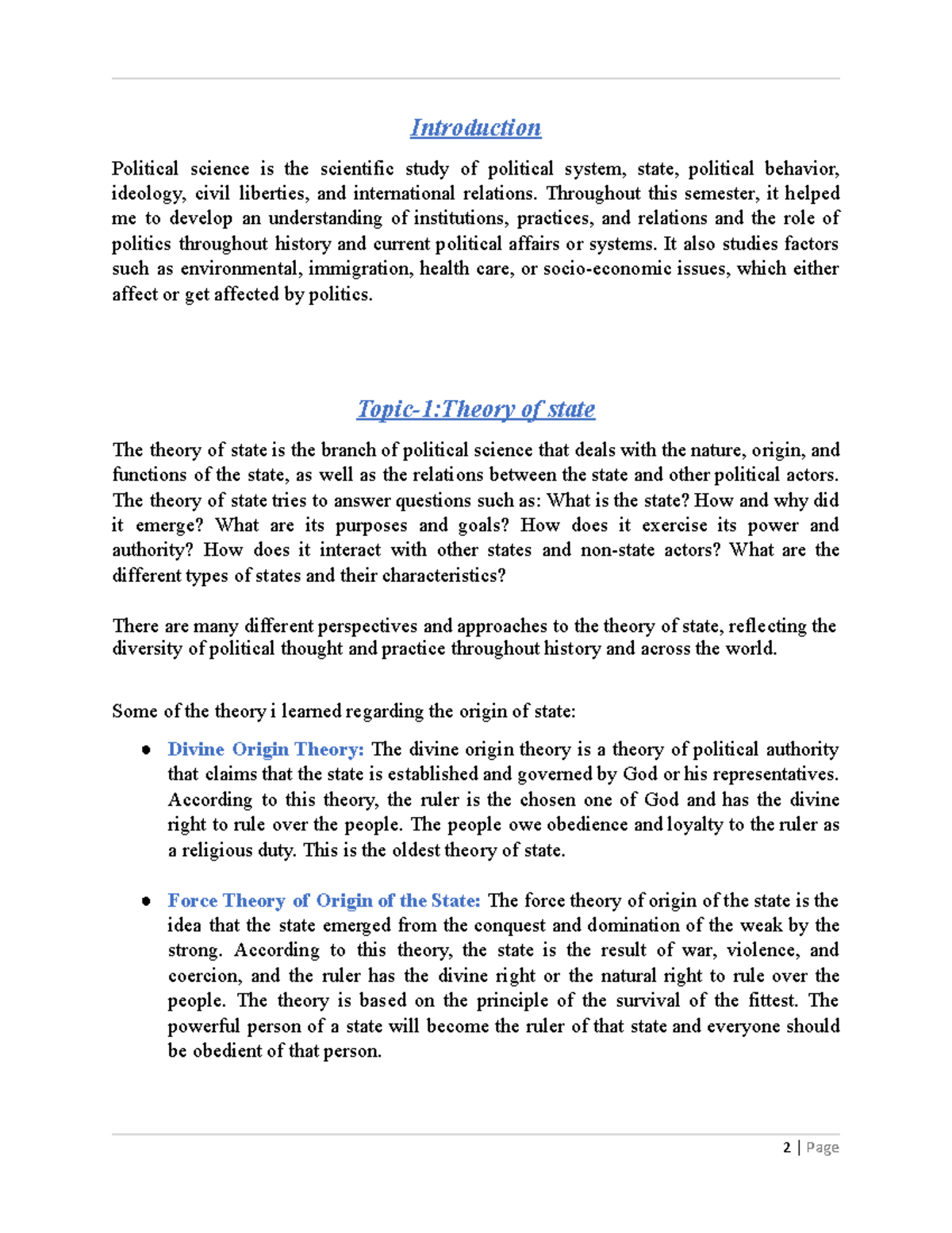 Political Science 101: Understanding State Theories and Concepts - Studocu