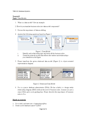 Lab5 - lab5 - TDB1131 Database Systems Page 1 of 3 Tutorial 5 Topic ...