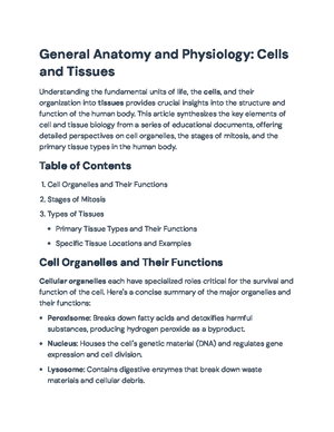 Comprehensive Overview of Human Anatomy & Physiology (BIO101 ...