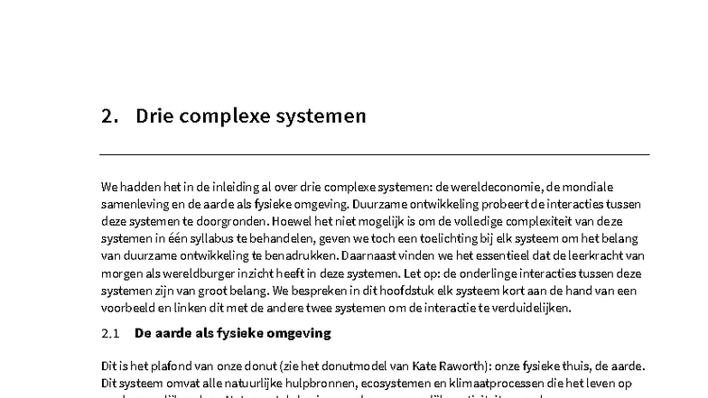 Hfst2 - Verplichte syllabus over complexe systemen en duurzaamheid ...