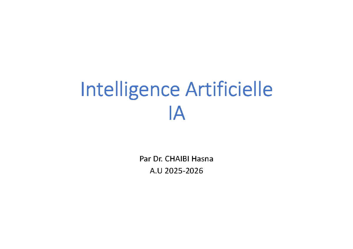 IA et Machine Learning : Introduction aux Limites des Ordinateurs - Studocu