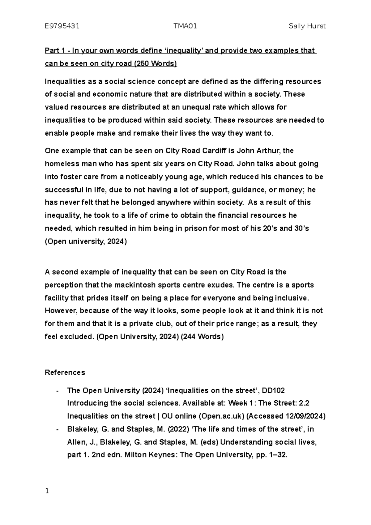TMA1 MY COPY - Assignment TMA01 - 68% - For reference only - No to be ...