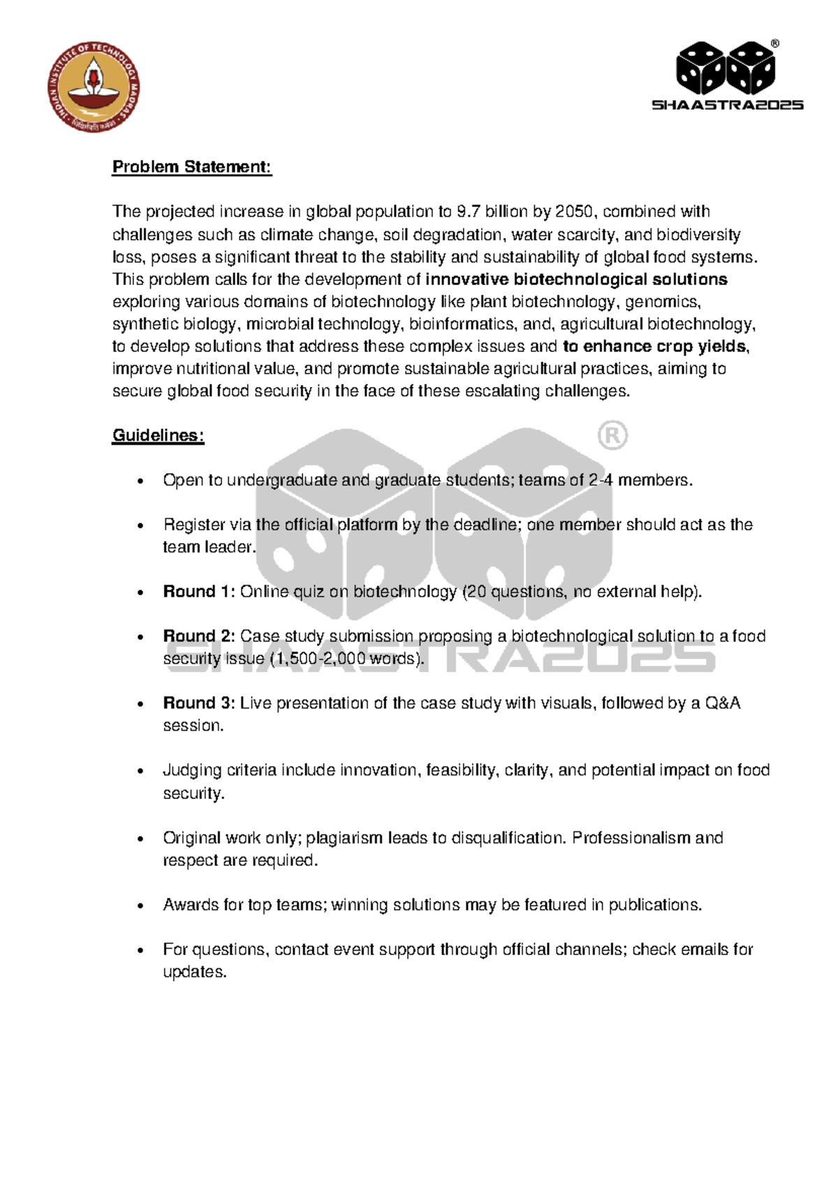 672f5159f08d4 PS Biogeneius Challenge final - Problem Statement: The ...
