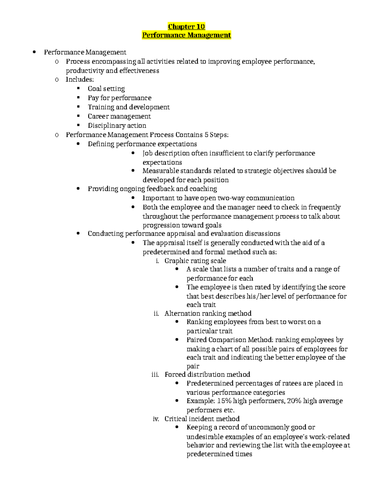 HR Final - iii - Chapter 10 Performance Management Performance ...