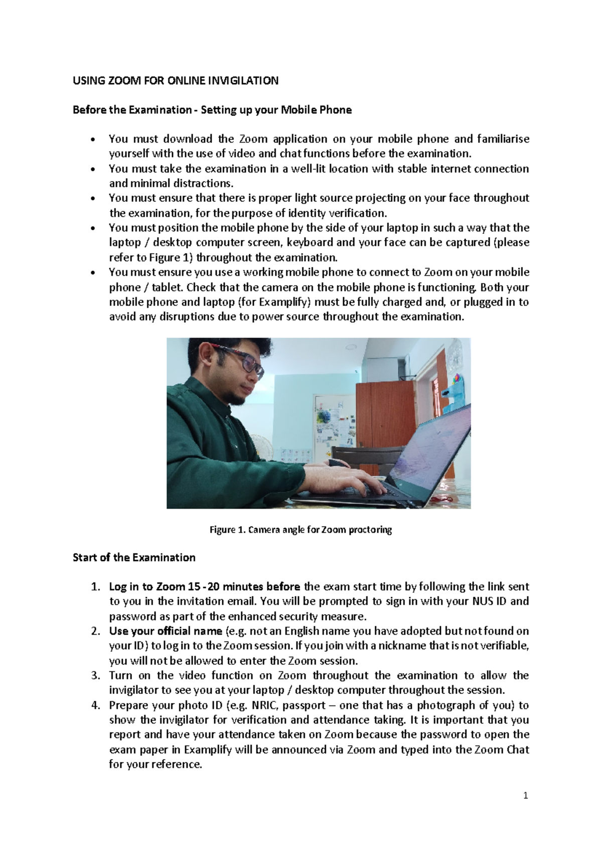 Zoom Invigilation Instructions for QET Test - Studocu