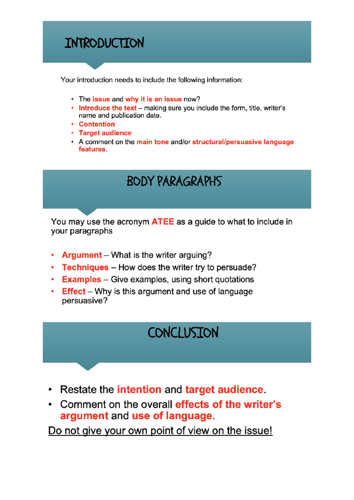 Argument Language Analysis Breakdown - INTRODUCTION Your introduction ...