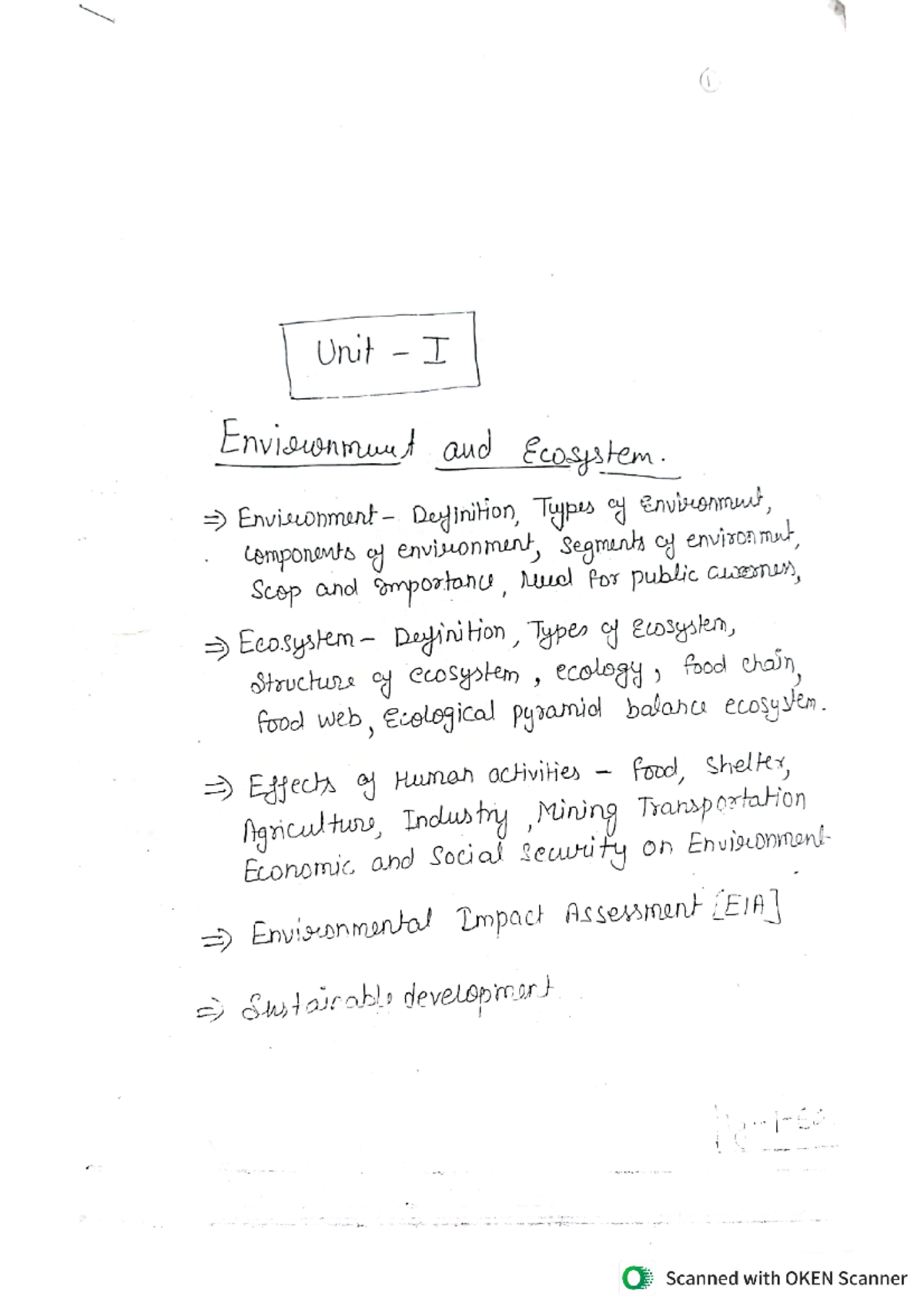Environment and Ecosystem Overview: Key Concepts and Human Impact - Studocu