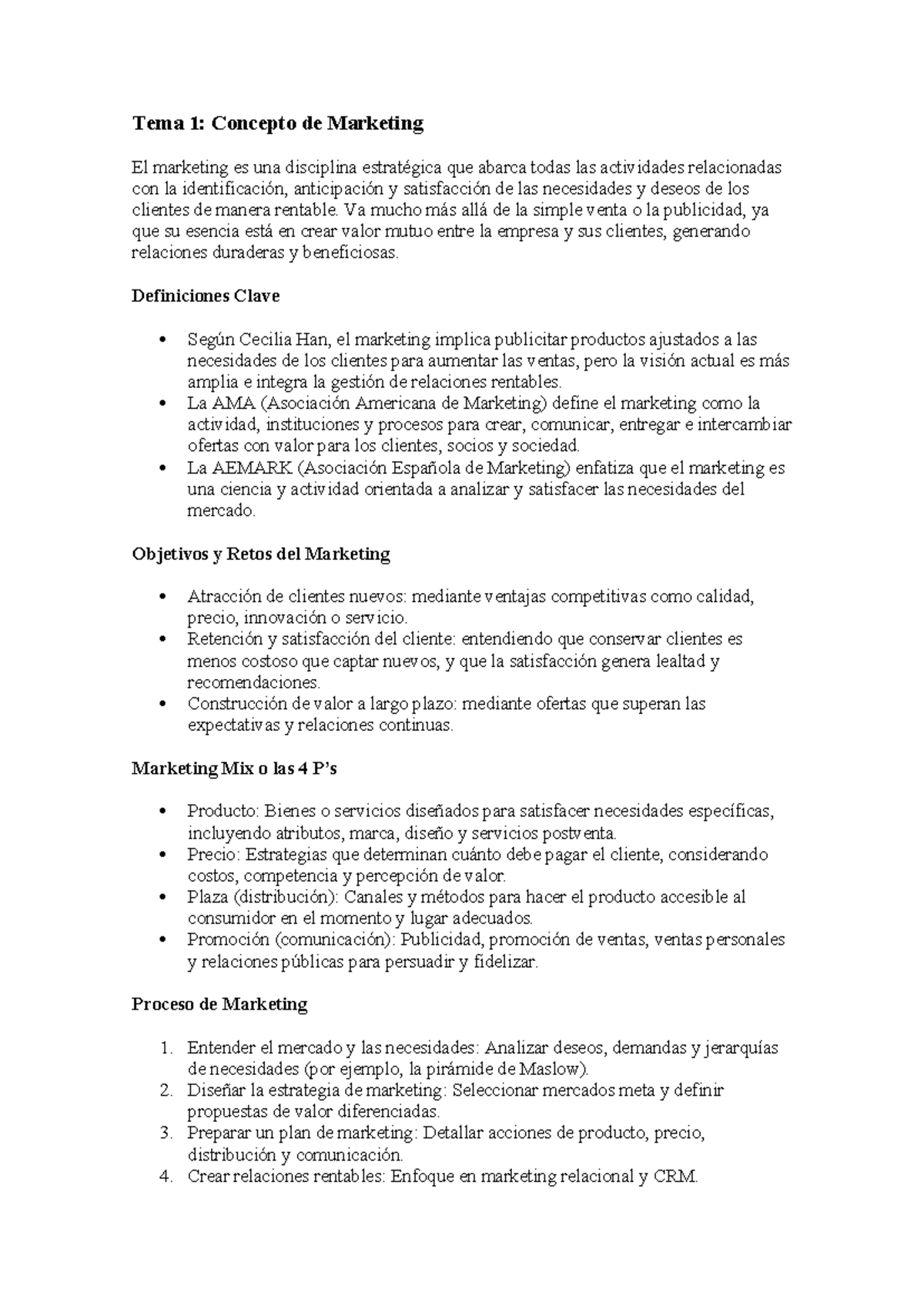 Resumenes de Temas de Marketing: Conceptos Clave y Estrategias - Studocu