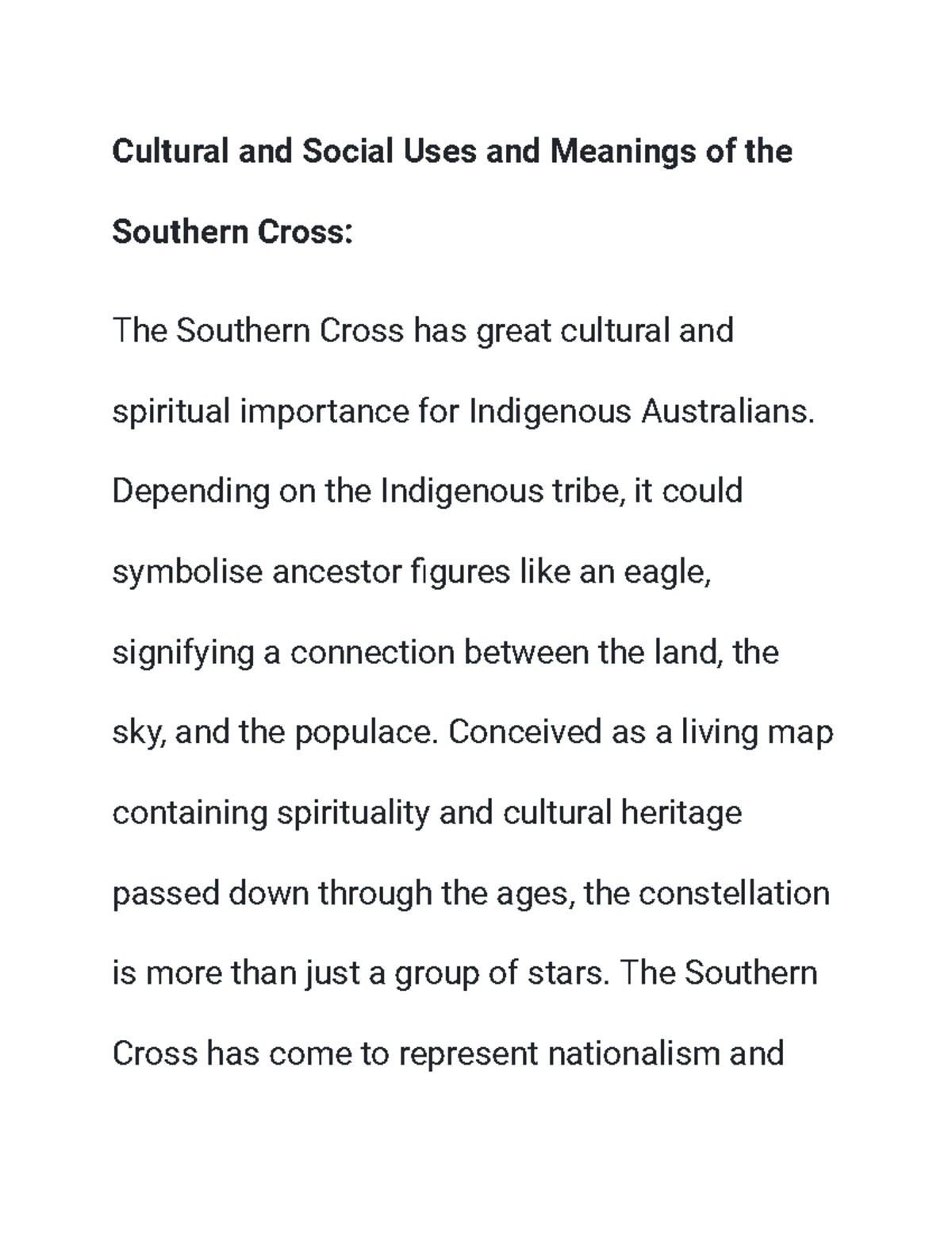 Cultural Significance of the Southern Cross: Indigenous Perspectives ...