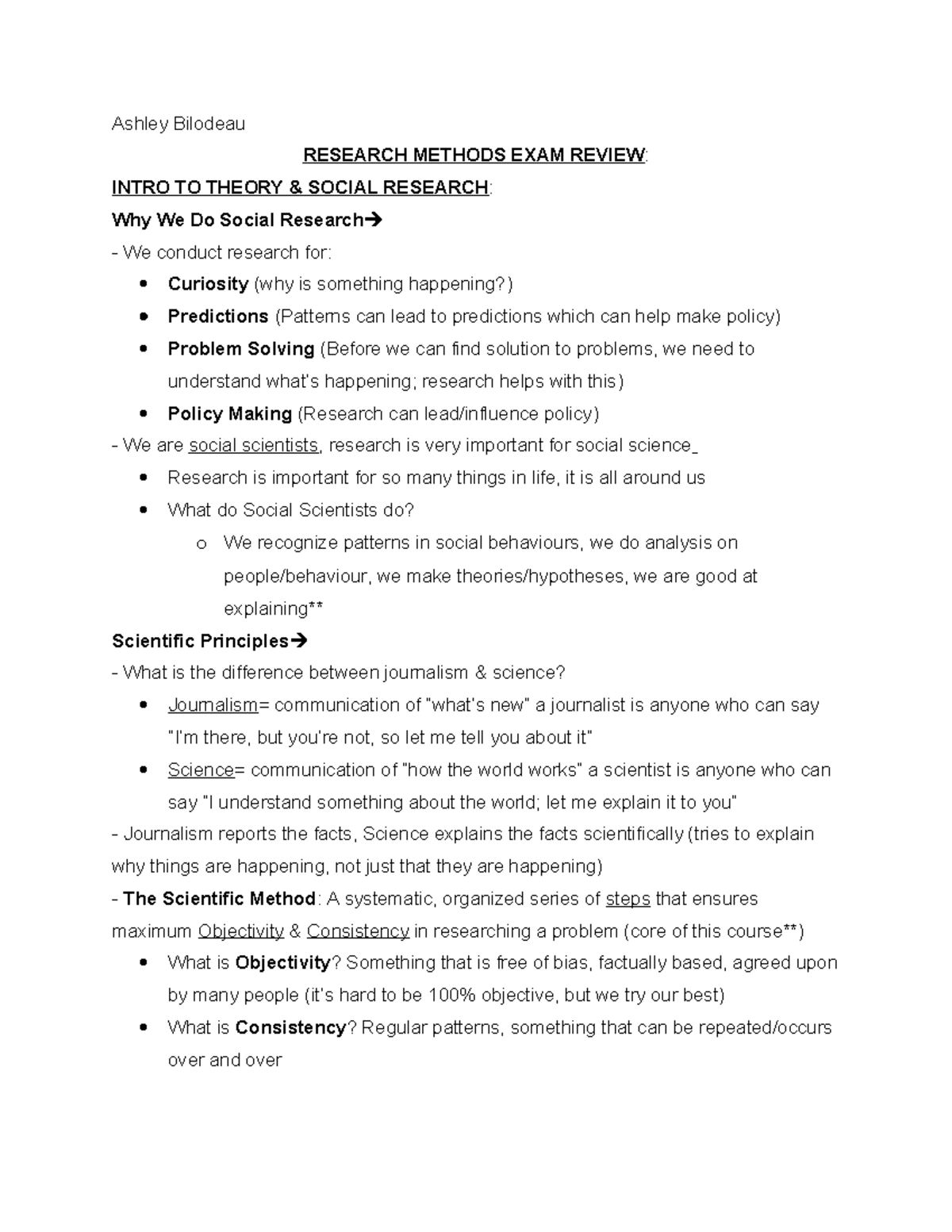 RESEARCH METHODS EXAM REVIEW: INTRO TO SOCIAL RESEARCH (JIO) - Studocu