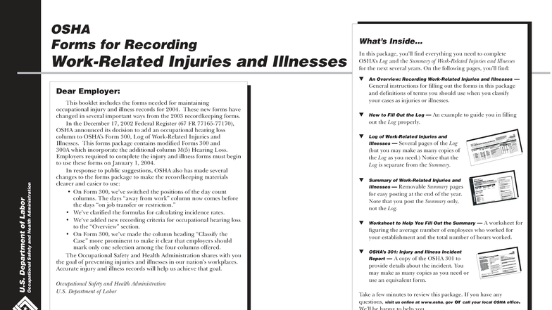 OSHA 300 Form Guide - Assignment 76 for Recording Work Injuries - Studocu