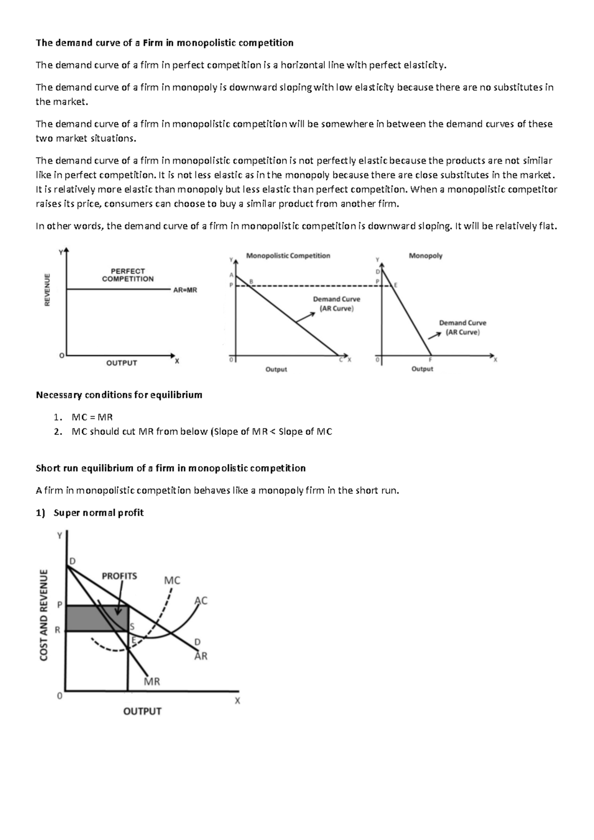 ECO 101: Demand Curve Analysis in Monopolistic Competition - Studocu