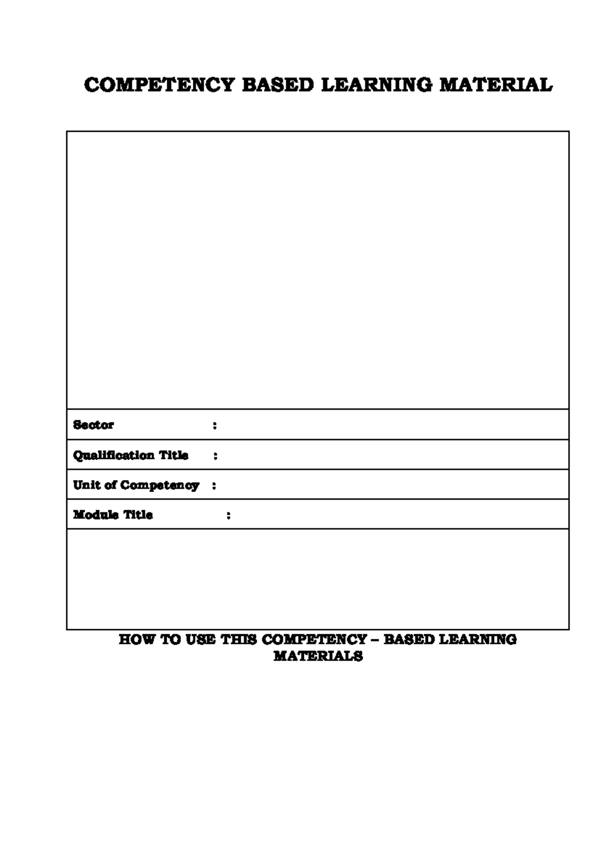 COMP101: Competency Based Learning Material Overview and Guidelines ...
