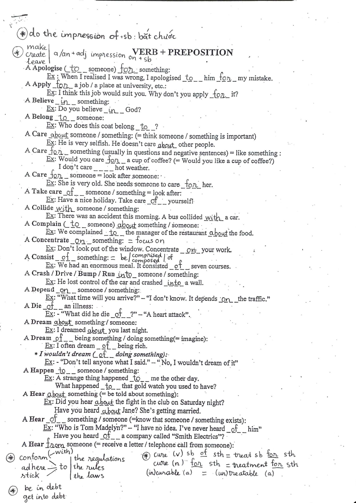 Exploring Prepositions: Usage and Examples - Studocu