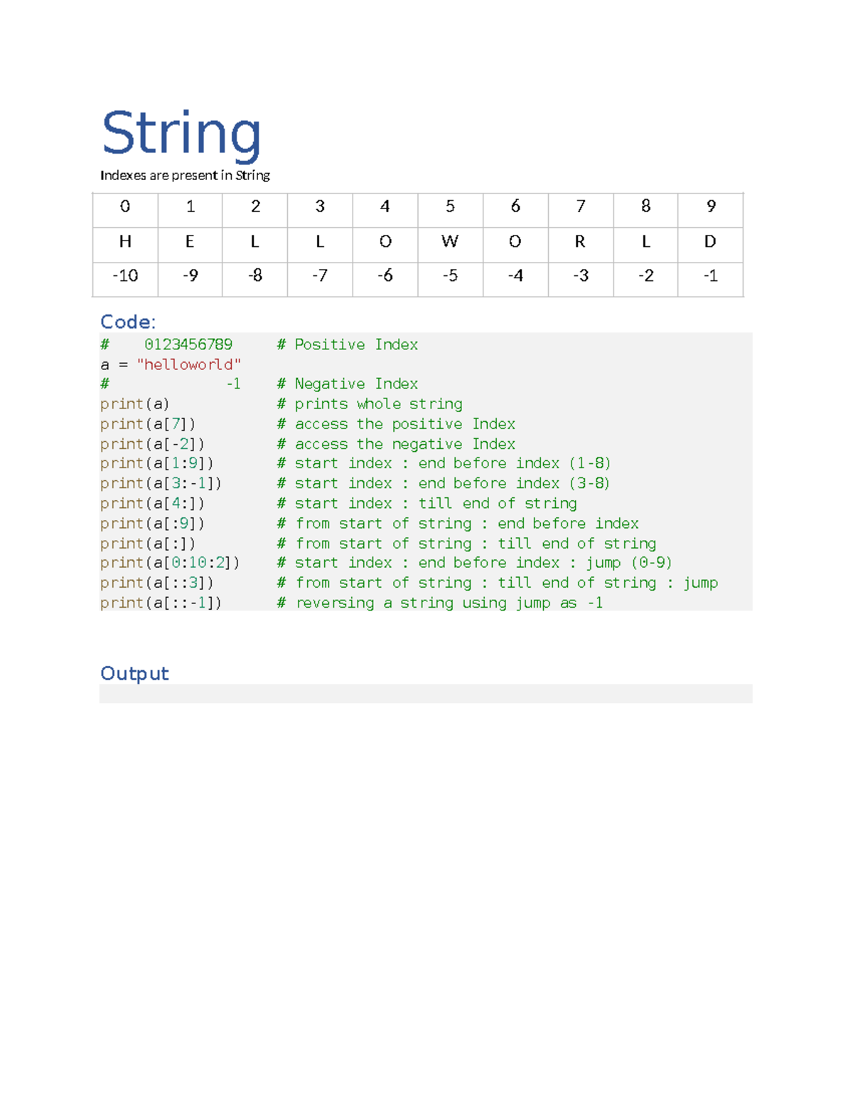 String Functions Practice Notes - Code: 0123456789 - Studocu