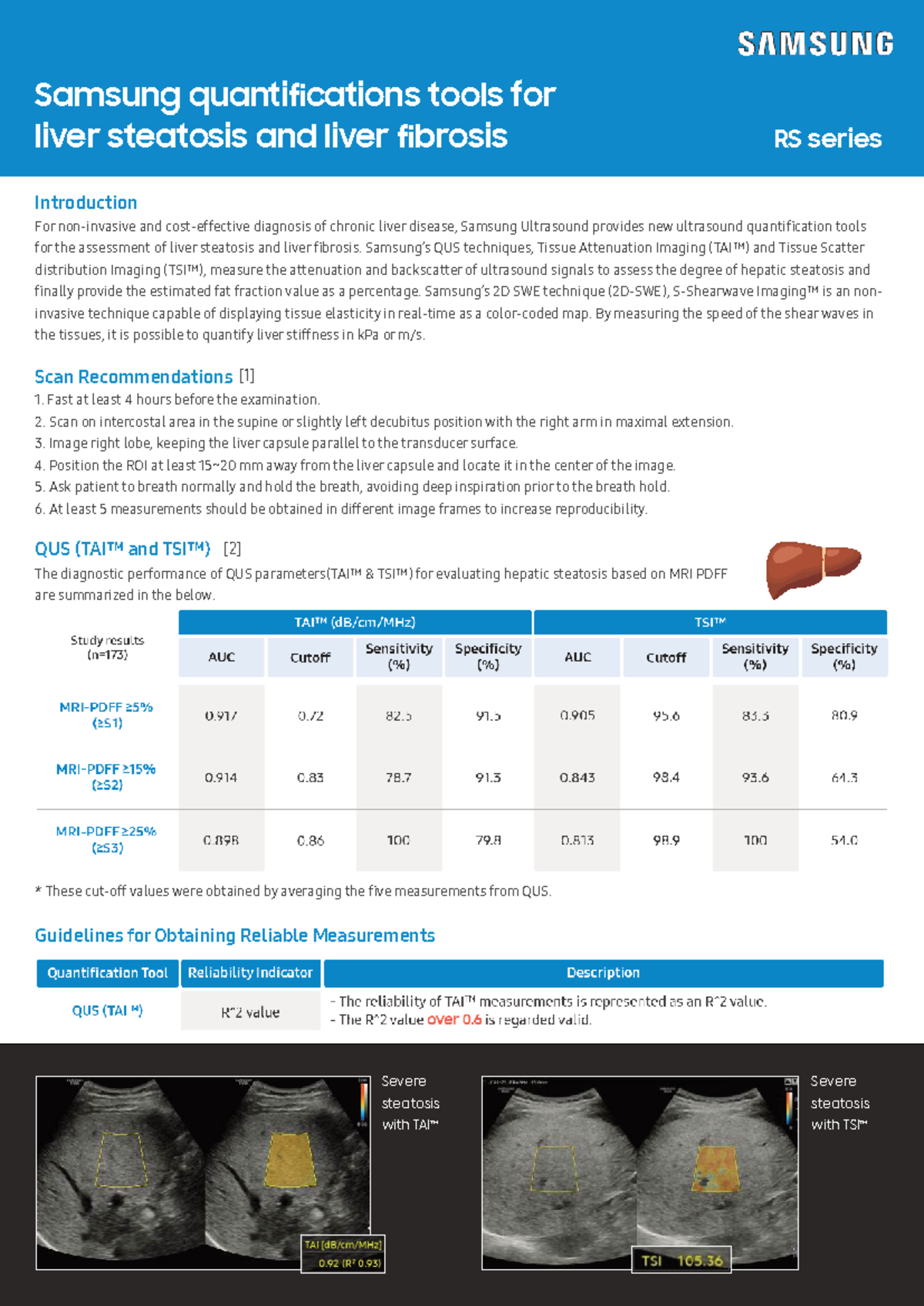 Samsung QUS Tools for Liver Steatosis & Fibrosis Assessment - Studocu