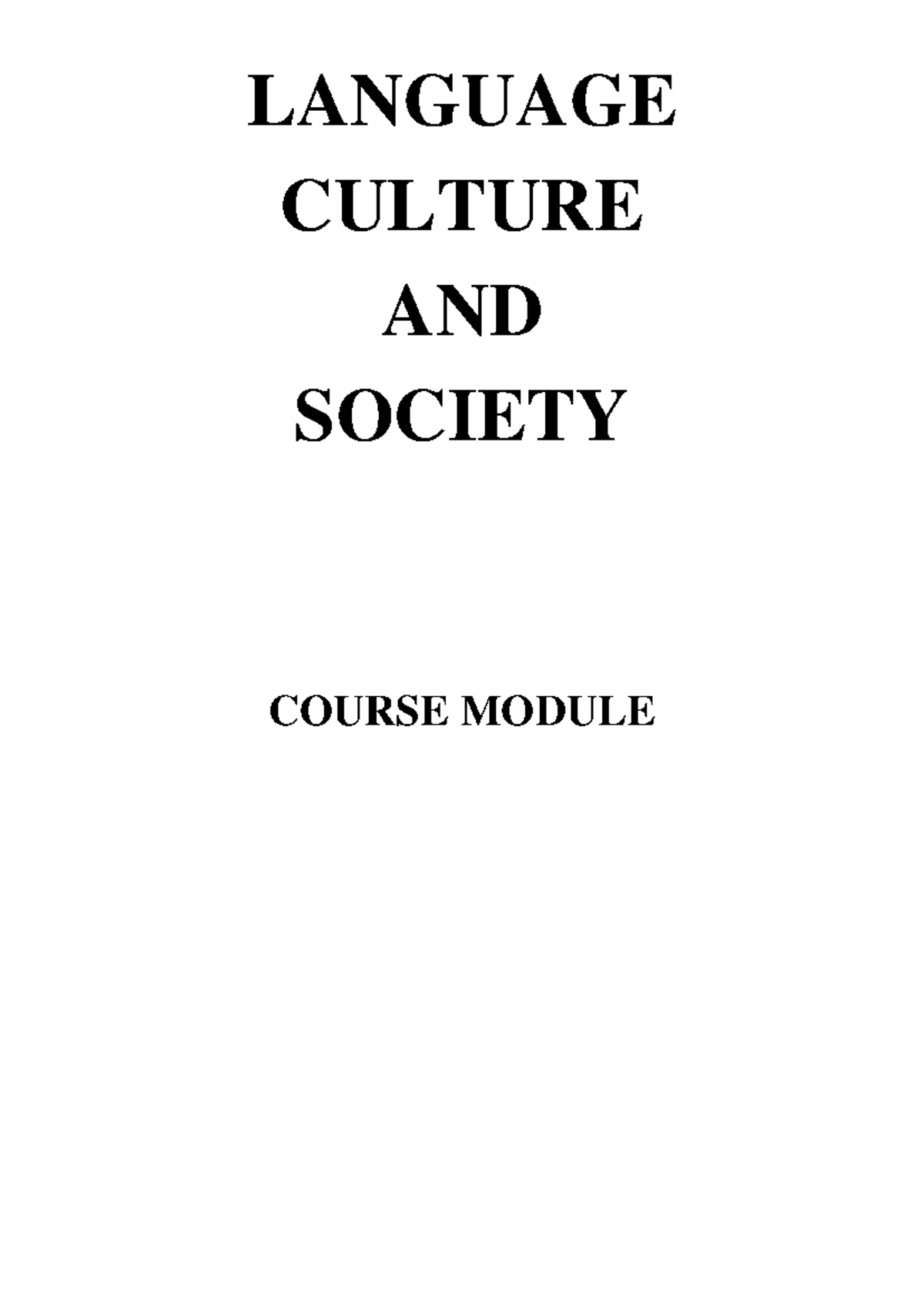 LCS - Language, Culture, and Society Module Chapter Insights - Studocu