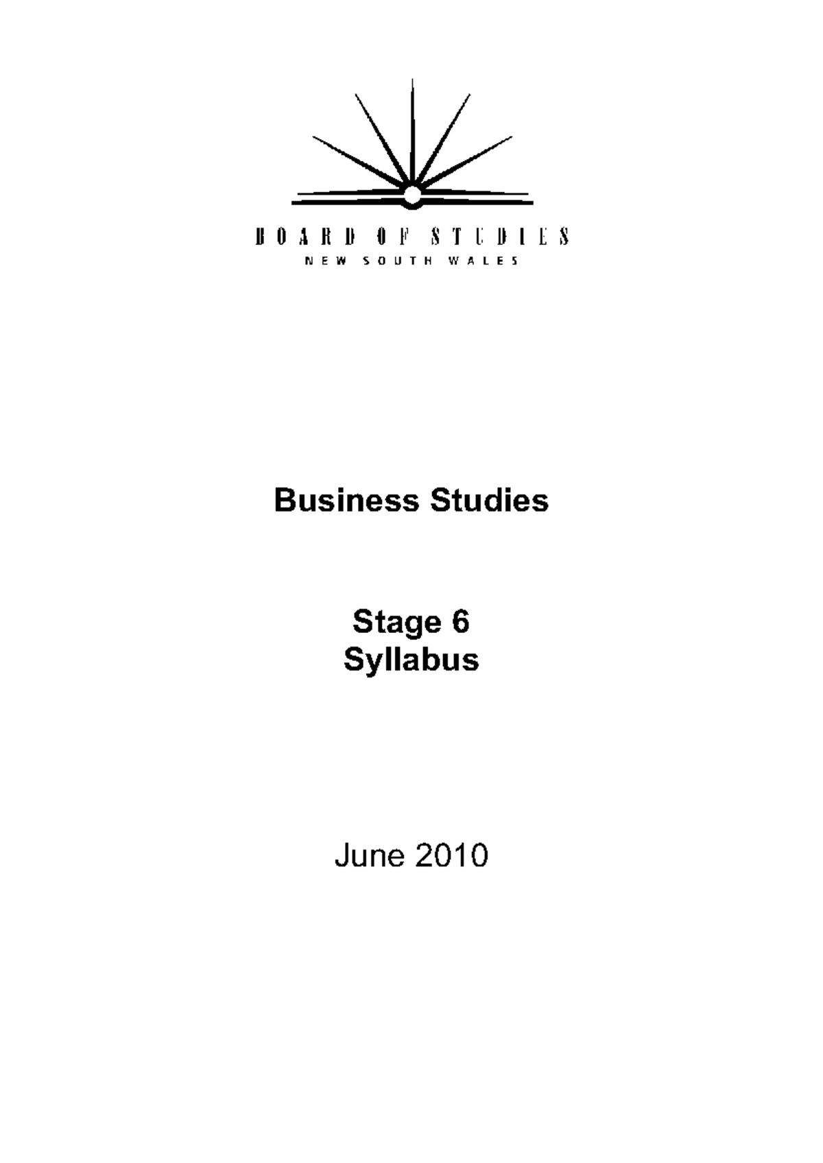 Business Studies Stage 6 Syllabus Overview and Key Concepts - Studocu