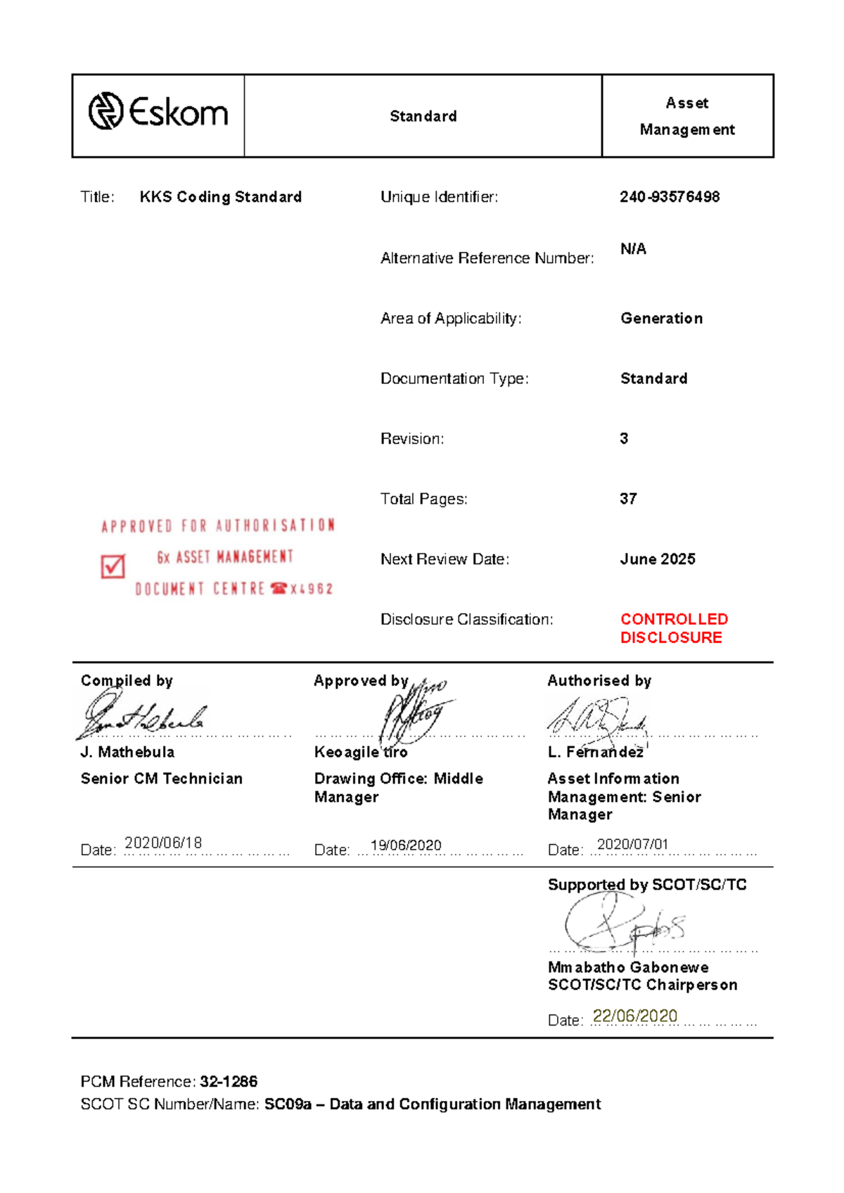 Eskom KKS Coding Standard: Guidelines for Plant Identification and ...