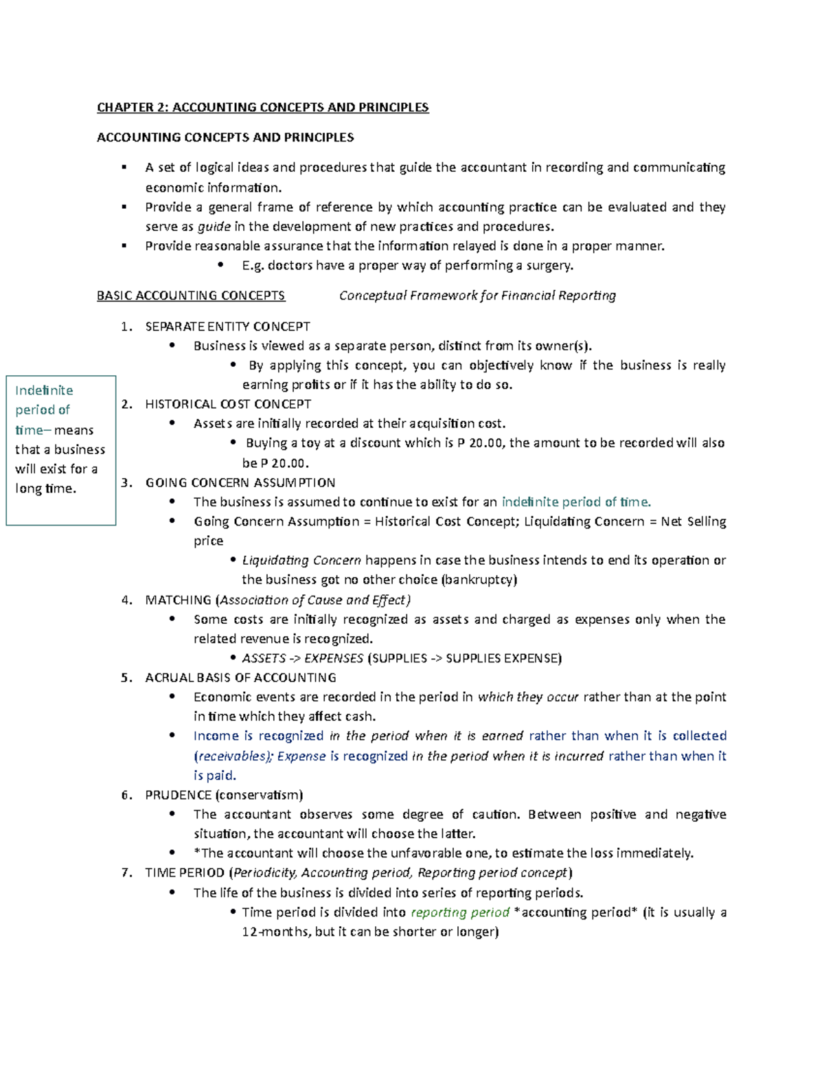Chapter 2 - Lecture notes 2 - CHAPTER 2: ACCOUNTING CONCEPTS AND ...
