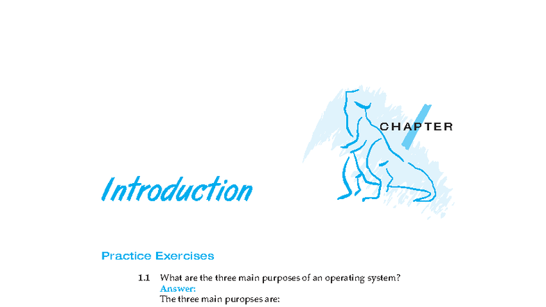 OS 1 CHAPTER Introduction: Key Concepts & Practice Exercises - Studocu