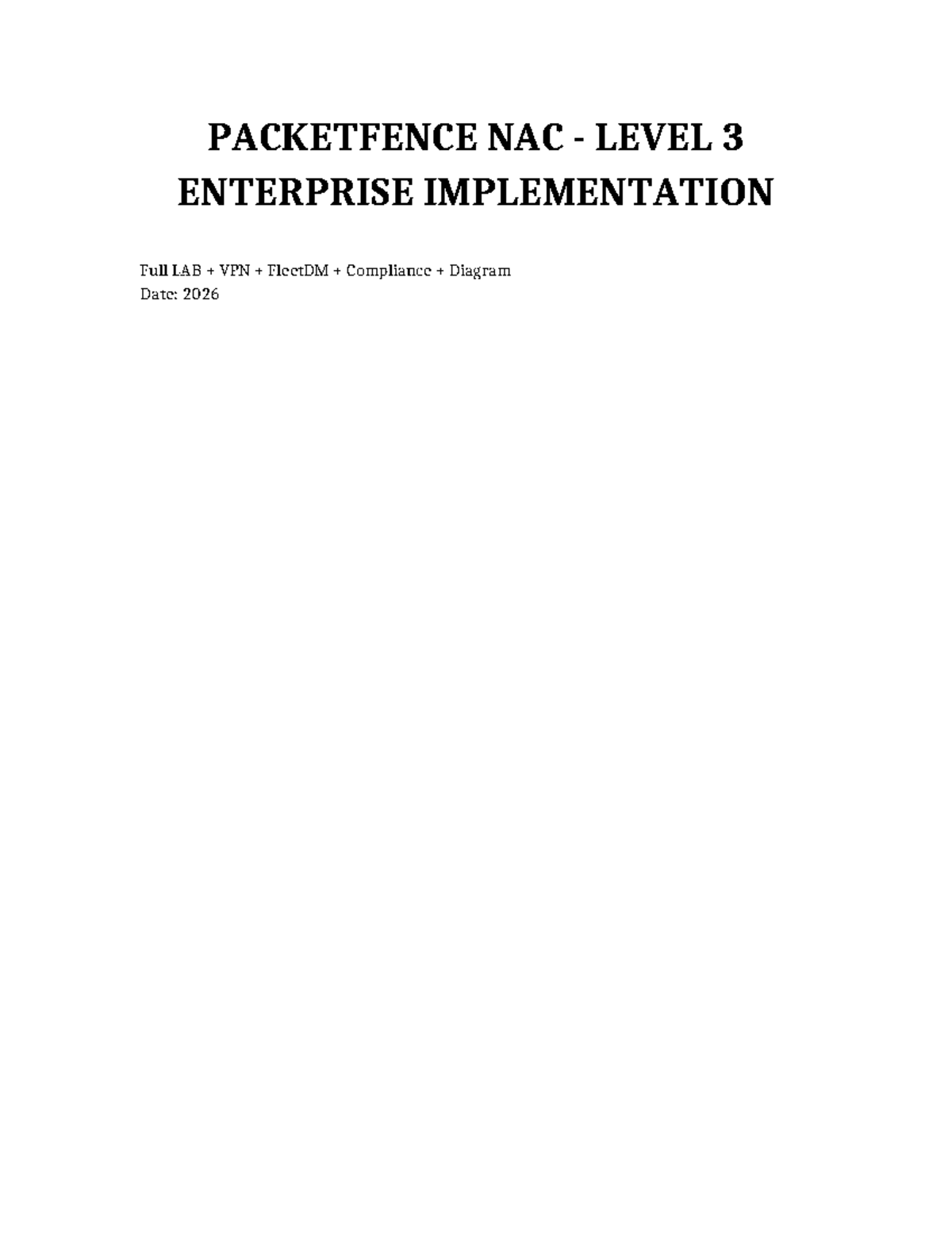 PacketFence NAC Level 3 Enterprise Implementation Lab Guide - Studocu