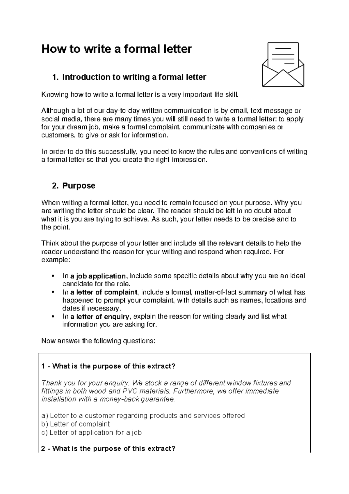Writing a Formal Letter: Essential Skills and Guidelines - Studeersnel