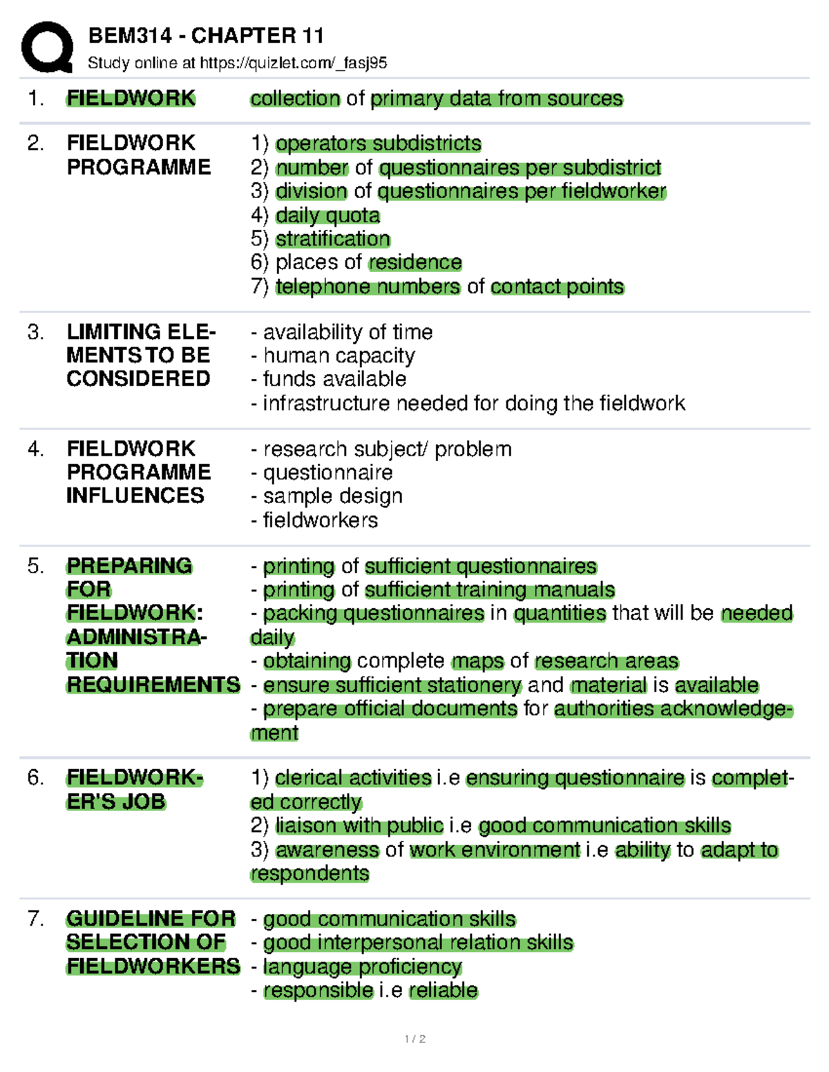Chapter 11 - quizlet notes - BEM314 - CHAPTER 11 Study online at ...